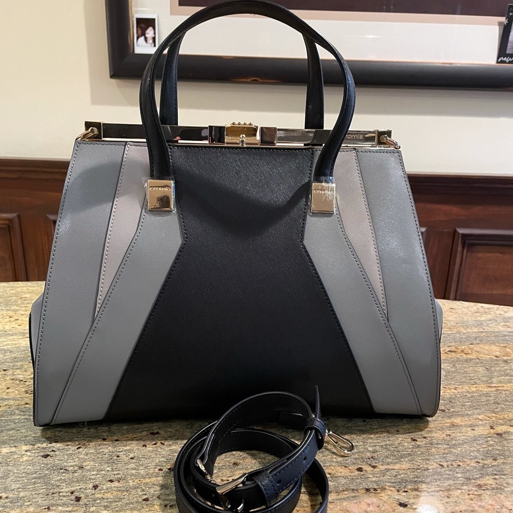 Cromia- Black and Grey 15” W, 11” H, 14” H w/ handles